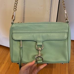 Rebecca minkoff mini mac crossbody in mint.